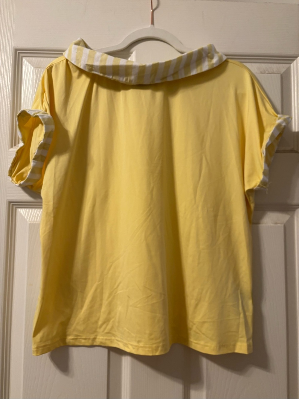 60’s Retro Banned Apparel Dancing Days Yellow Top with Striped Collar
